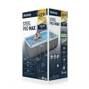אזל בריכה אולטרה מלבנית 412X201X122 דגם 2025 כולל משאבת חול 950 וסולם מקט 56457  יבואן רשמי בסטוואי
