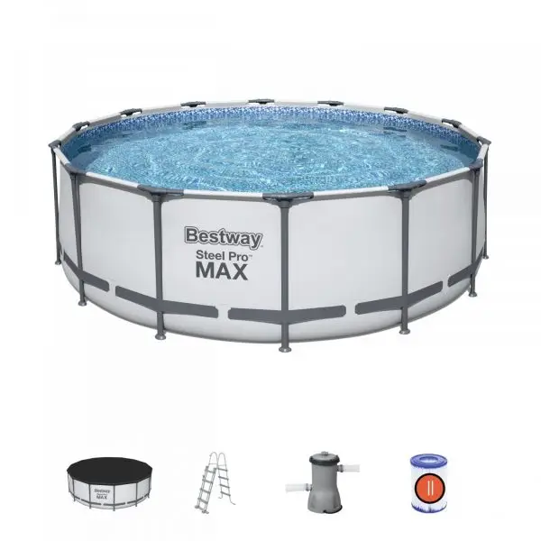 ⁦נגמרה במלאי בריכה עגולה אולטרה מקס 427X122 סולם,כיסוי ומשאבת פילטר 800 גלון מק"ט 5612X יבואן רישמי בסטוואי⁩ – תמונה ⁦2⁩