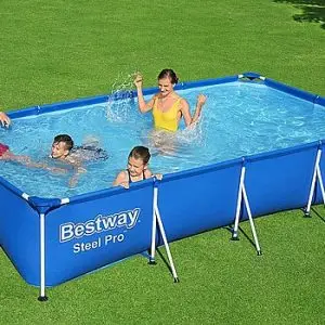 בריכת עמודים מלבנית כחולה 400X211X81   - מק"ט 56405 בסטוואי יבואן רשמי