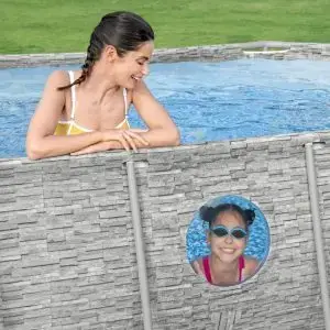 בריכה ביתית אולטרה אובלית חלונות 427/250/100 דגם 2026 כולל סולם ומשאבת פילטר 530 גלון  מק"ט 56714 יבואן רשמי בסטוואי