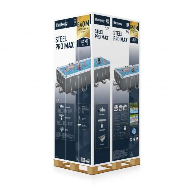 ⁦אזל בריכת אולטרה 640X274X132 דגם 2025 מקט 5612B כולל משאבת חול 1600 ,סולם ,כיסוי משווק מורשה מיבואן רשמי BESTWAY⁩ – תמונה ⁦5⁩