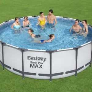 נגמרה במלאי בריכת אולטרה מקס עגולה 457X122 כולל משאבת פילטר 800 +סולם +כיסוי מק"ט 56438 יבואן רישמי בסטוואי