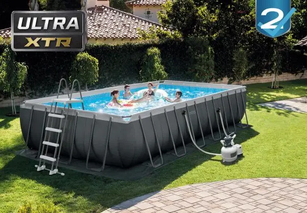 בריכת אולטרה אינטקס שנתיים אחריות 732X366X132 דגם 2025 מקט 26364 כולל משאבת חול 2100 גלון,סולם ,כיסוי משווק מורשה מיבואן רשמי אינטקס