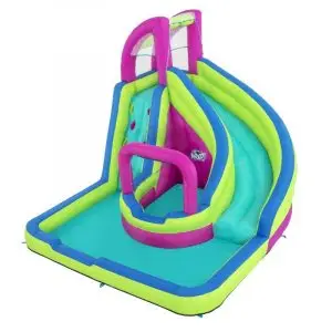 פארק מים מתנפח חדש 2026 דגם חדש מפל WATERFALL כולל קיר טיפוס ,מגלשה ,בריכת שכשוך מק"ט 53434