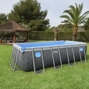 בריכה מלבנית דגם אולטרה חלונות 4.88X2.44X122 דגם 2026 כולל סולם+כיסוי+משאבת פילטר 800 גלון מקט 561MB יבואן רשמי בסטוואי