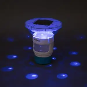 כלורינטור עם תאורת לד- מצוף מתקן לטבליות בבריכה